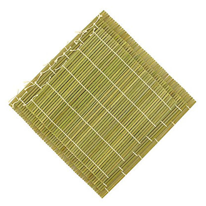 BambooMN 6x Green Professional Grade Bamboo Sushi Making Rolling Mats 11.8" x 11.8", All Natural Bamboo - color: Green, size: 11.8 Inch x 11.8 Inch