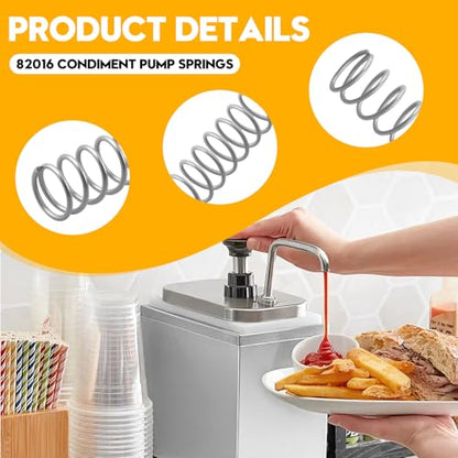 82016 7-Inch Springs for Server Food Service Pumps,Condiment Pump Replacement Springs for 83200, 83400, 83430,85050 (3 Pack) - size: 3 pack