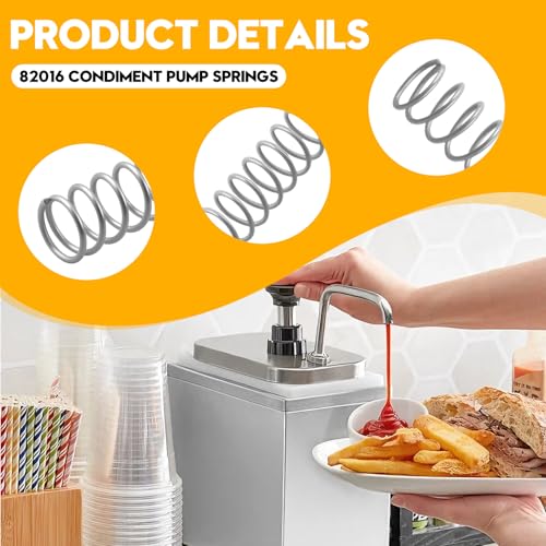82016 7-Inch Springs for Server Food Service Pumps,Condiment Pump Replacement Springs for 83200, 83400, 83430,85050 (2 Pack) - size: 2 pack