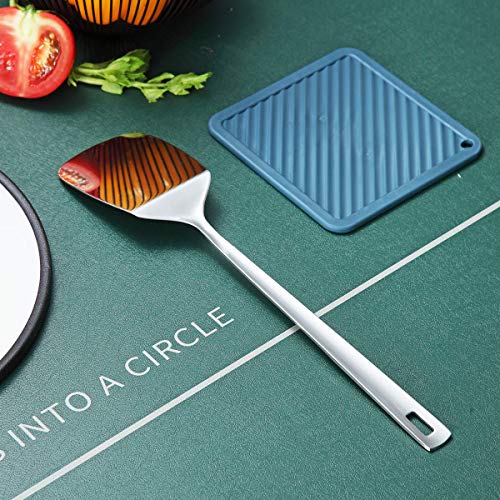 Stainless Steel Spatulas, Berglander Solid Turner,Barbecue Metal Spatulas Turner For Cooking, Kitchen Spatula For Nonstick Cookware, Dishwasher Safe, Easy to Clean - size: F. Solid Turner