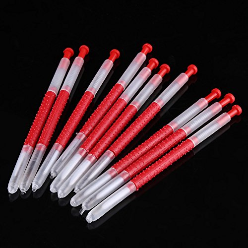 LICAEVEY Beekeeping Grafting Tool, Queen Rearing Implement with Spring Loaded Plunger, Precision Transfer Tool for Delicate Larvae, Flexible Reed Pencil Style, 10pcs Grafting Kit for Apiary