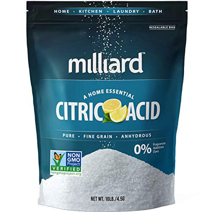 Milliard Citric Acid 10 Pound - 100% Pure Food Grade Non-GMO Project Verified(10 Pound) - size: 10 Pound