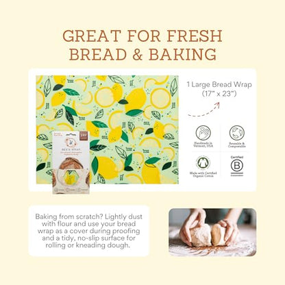 Reusable Bread Wrap by Bee's Wrap - color: Fresh Squeeze
