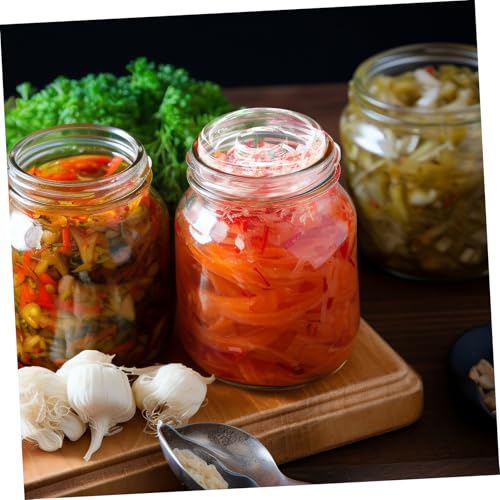 Healifty Wide Mouth Fermentation Glass Weight Heavy Stone for Home Canning 1 Piece for Pickling Vegetables and Fermenting Reusable Compatible Mason Jars