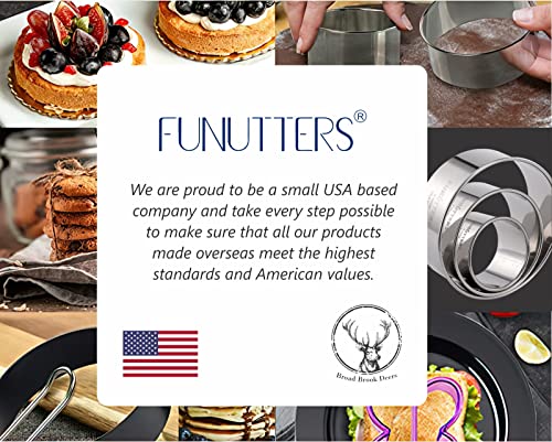Cookie Cutter Set, 3 Pc Kit, Measuring 2'', 3'', and 4'', Round Metal Baking Rings for Pastry, Biscuits, and Dough Cutting, Heavy Duty and Reusable, Multiple Sizes - size: 2 3 4 Inch x 1.5 Inch