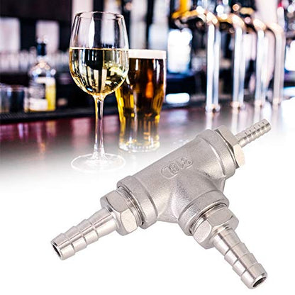 TOPINCN Beer Aerator Kit Household Stainless Steel Sealing Leakproof Beer Brewing Inline 3.2 Micron Aeration Stone for Homebrew Accessories