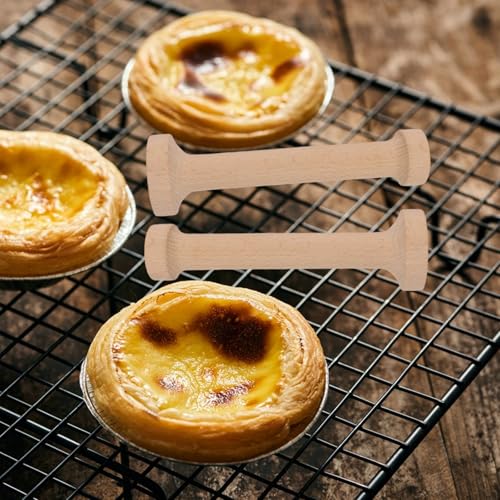Wooden Tart Tamper,Double Side Pastry Dough Egg Tarts Pastry Tools DIY Cake Pastry Tools for Making Egg Tart, Pasta, Cheesecakes Dessert Kitchen Baking Tools (Model 2) - color: Model 2