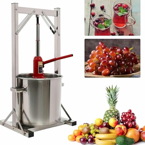 Fruit Wine Press, Press Grape Wine Making Supplies and Equipment, with Hydraulic Jack, for Outdoor, Kitchen, and Home~/ - size: 36L
