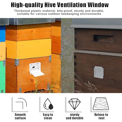 8 Pcs Beehive Entrance Reducer, White Bee Hive Entrance Gates, Portable Beehive Starter Kit, Plastic Bee Hive Entrance Reducer, Beekeeping Supplies - color: White