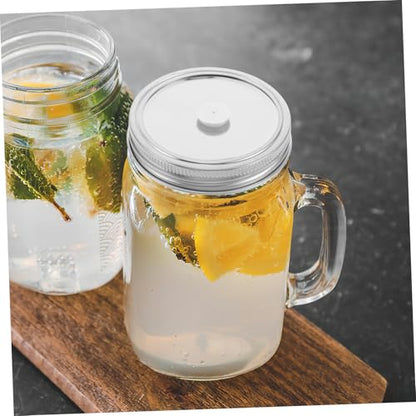 MAGICLULU 2pcs Stainless Steel Mason Jar Lids Vacuum Sealer for Wide Mouth Jars Canning Storage Accessory