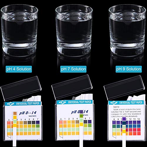 Hicarer 400 Strips Plastic pH Test Strips, Universal pH 0-14, Litmus Test Paper with Storage Case for Water Liquid Saliva Urine Soil Testing Pet Food and Diet Monitoring