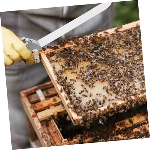 Sosoport Beginner Beekeeper Kit Beehive Tool Z-Shape Uncapping Knife Honey Extractor Scraper for Easy Random Color