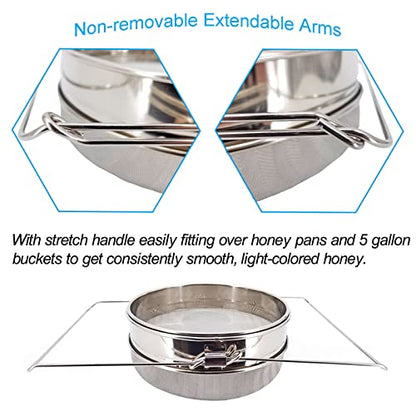 Stainless Steel Double Sieve Honey Strainer Filter for 5 Gallon Buckets Honey Extractor Equipment