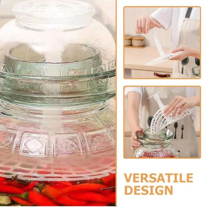 Vegetable Press Pickle Jar Press Plates 2Pcs Fermentation Helper Tool for Kitchen Pickled Vegetable Making 7.48 Inch Plastic