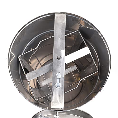 Honey Extractor Separator, 2-Frame Stainless Steel Honey Extractor Manual Honey Extractor Honey Drum Spinner, Beekeeping Extraction Apiary Centrifuge Equipment