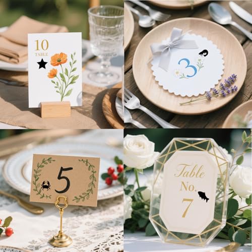 500Pcs Wedding Food Stickers Meal Stickers for Food Fish Lobster Crab Shrimp Stars Pattern 0.8 Inch Black Wedding Menu Indicator Decal Plastic Waterproof Label for Place Card Party Supplies - color: Black-2