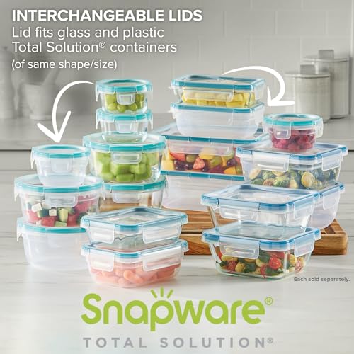 Snapware Plastic Total Solution 3-Pack (8.5-Cup) Food Storage Containers Set, Leakproof & Airtight Plastic Locking Lids Rectangular Containers, BPA-Free Lids, Microwave Dishwasher Freezer Safe - size: 3 Pack, style: 8.5 Cup