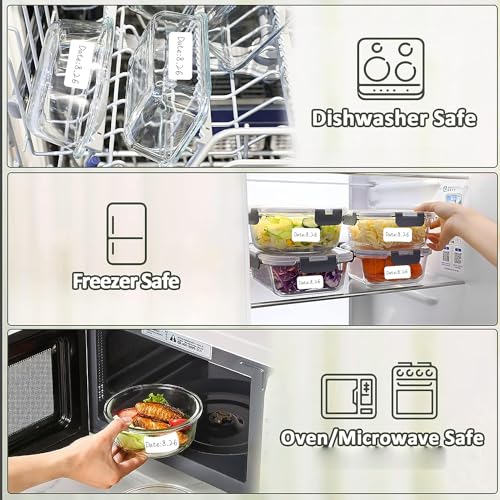1000 Pcs Blank Removable Freezer Labels Water Oil Resistant for Food Containers Jars Pantry Organization (Each Measures 1” x 2”)