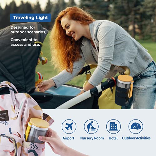 YOTIME Travel Bottle Brush Set, 6in1 Bottle Cleaning Kit with Silicone Bottle Brush, Nipple Cleaner Brush, Straw Brush, Soap Dispenser, Bottle Drying Rack and Storage Box, Yellow - color: Yellow