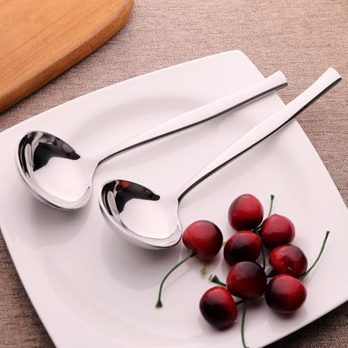 Sadstory Small Stainless Steel Gravy Ladle, Soup Ladles Serving, 4 Packs | Little Ladle, Dressing Ladles Serving