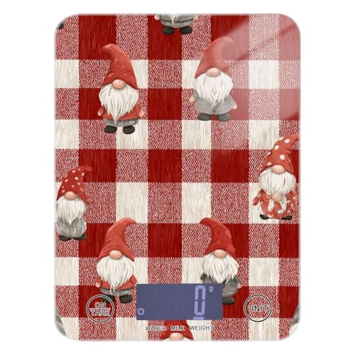 Food Scale Kitchen Digital Scale Food Ounces and Grams Dieting Baking Cooking Waterproof Glass Panels LCD Display,4 Units Scale Tare Function Checkered Red - color: Valentines Love Heart