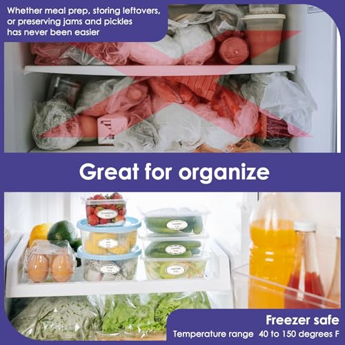 DGBDPACK 400 Dissolvable Canning Labels for Mason Jars, Small Pantry Labels 1 x 2⅛ inch, Water-Soluble Stickers-8 Designs