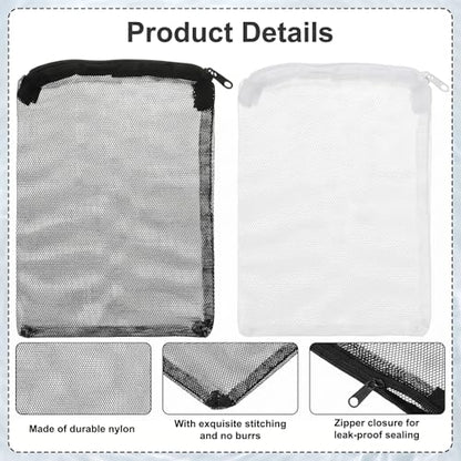 16 Pcs Aquarium Filter Media Bags Extra Fine Filter Medias Bag with Zipper 7.8 x 5.9 Inch Aquarium Media Bag Reusable Strong Polyester Fine Mesh Bags for Fish Tank Activated Carbon Ceramic Rings | 7.8 x 5.9 Inch Aquarium Media Bag Reusable Strong Polyeste