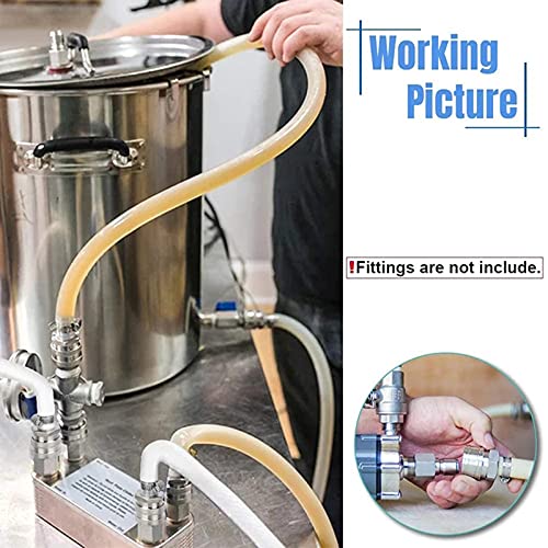 AIZYR 20/30/40 Plates Heat Exchanger Wort Chiller, Stainless Steel Beer Wort Chiller Cooler with Copper Homebrew Beer Cooler Tools,20 Plates - color: 20 Plates
