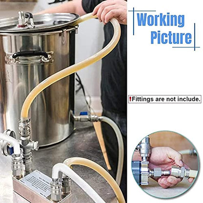 AIZYR 20/30/40 Plates Heat Exchanger Wort Chiller, Stainless Steel Beer Wort Chiller Cooler with Copper Homebrew Beer Cooler Tools,20 Plates - color: 20 Plates