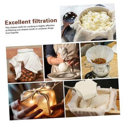 STOBAZA 8pcs Soy Milk Cloth Reusable Cheese Cloths Strainer for Draining Kitchen Dish Rags Cooking