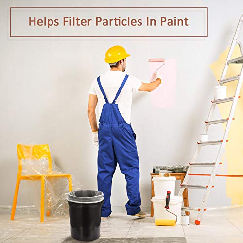 Patelai 30 Pcs 5 Gallon Paint Strainer Bags Regular Fine Mesh/Elastic Top Bag Strainers for Use with Paint Sprayers (White) - size: 5 Gallon