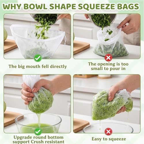 Cheesecloth for Straining, Reusable Cheese Cloth Bags with Ultra Fine Mesh, 6 Pack Cheesecloth Bags for Straining, 15.7 Inch Food Filtering Cheese Cloths