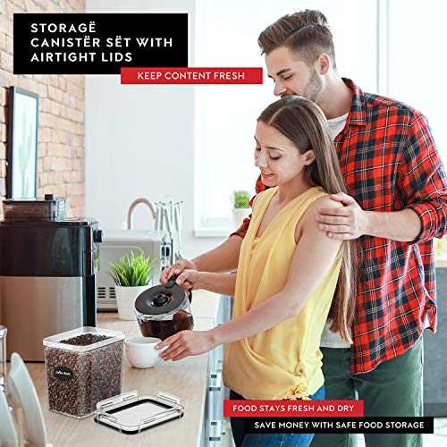 DWËLLZA KITCHEN Airtight Food Storage Container Set - 8 Pieces 1.4L - Plastic BPA Free Kitchen Pantry Storage Containers with Lids - Dishwasher Safe - Include 8 Labels - Keeps Food Fresh & Dry - color: 01 - 1.4L (Set of 8)