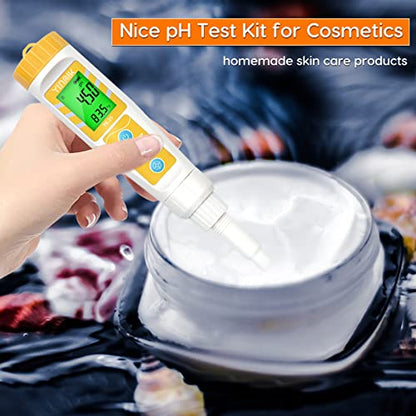 YINMIK Food pH Meter with Extra pH Replaceable Probe,Digital pH Tester for Sourdough and Bread,Food pH Tester for Meat,Canning,Cheese,Solid Samples, Soft Soil and Water… - color: Yellow New Food pH Meter