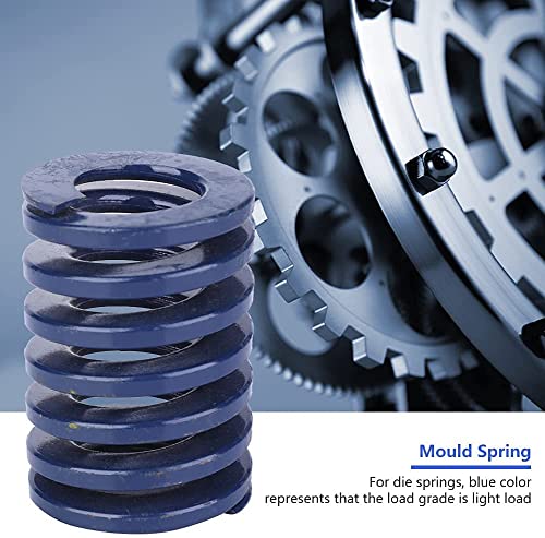 Heyiarbeit 20mm OD 10mm ID 25mm Long Spring Steel Spiral Stamping Light Load Compression Mould Die Spring for 3D Printer Blue 2Pcs - color: Blue, size: TL-20-10-25