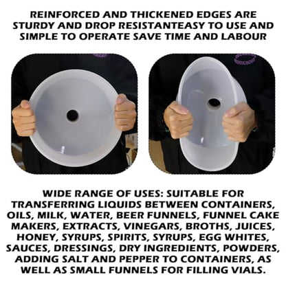 DOERDO Filling Funnel Plastic Wide Mouth Canning Funnel Oil Resin Filter Cup for Kitchen,Garden, Garage, 9.2x9.2x7.2Inch