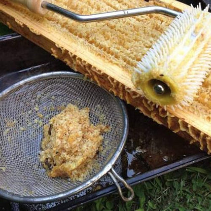 Honey Uncapping Tool Honey Uncapper Wooden Handle Uncapping Roller Uncapping Fork for Beekeeping