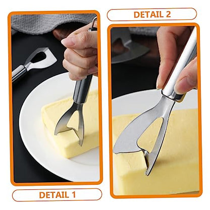 Cabilock 3PCS Stainless Steel Butter Knife Set Kitchen Cheese Cutting Tools Ergonomic Handles for Home Cooking and Charcuterie Boards