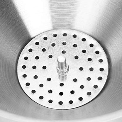 Stainless Steel Funnel with Built-in Strainer – Large Wide-Mouth Heavy-Duty Kitchen Funnel for Canning, Wine Making, Oil Transfer, and Liquid Pouring
