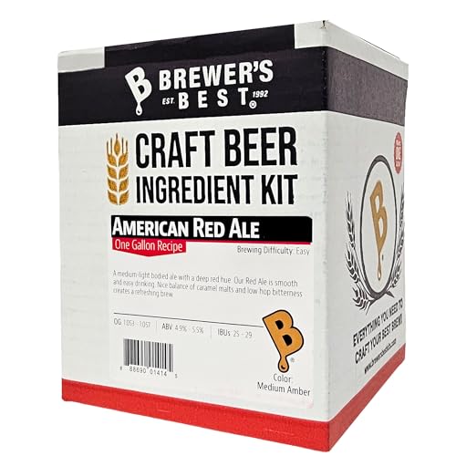Brewer's Best One Gallon Home Brew Beer Ingredient Kit (American Red Ale)
