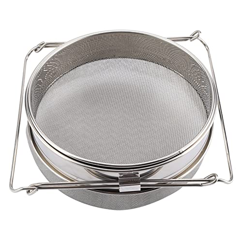 Mingzhe Stainless Steel Double Honey Strainer Sieve with Adjustable Arms for Honey Filtering 1 Set