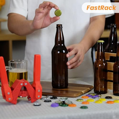 FastRack 288 Oxygen Absorbing Beer Bottle Caps | 26mm Pry-Off Gold Standard Homebrew Bottle Tops for Glass Bottles | PVC-Free Beer Crown Caps for Bottling - color: Gold