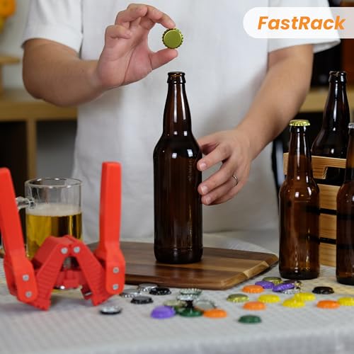 FastRack 288 Oxygen Absorbing Beer Bottle Caps | 26mm Pry-Off Green Standard Homebrew Bottle Tops for Glass Bottles | PVC-Free Beer Crown Caps for Bottling - color: Green