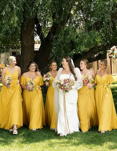 Plus Size V Neck Bridesmaid Dress with Pockets Flutter Sleeve Pleated Formal Evening Dresses ZU125 - color: Sage, size: 6