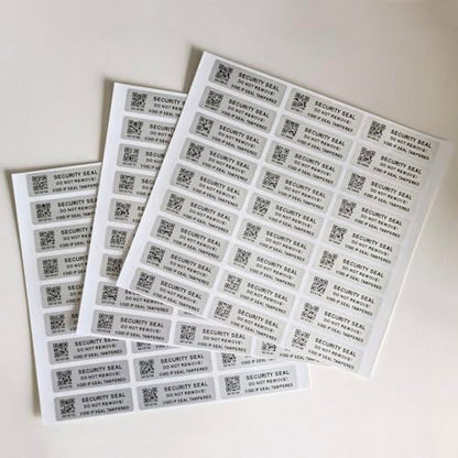 Customized Printed Tamper Evident Proof Serial Number QR Code Labels Sequential Bar Code Stickers Consecutive Security Warranty Void Label-Sealing for Package - style: custom