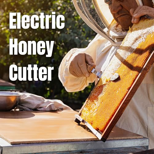 SunVara Beekeeping Stainless-Steel Electric uncapping Knife for Beekeeper bee Keeper Honey Wax Scraper Honey uncapping Cutter Tool - Apicultura Equipment & Bee Hive Tools Honey bee Keeping Equipment
