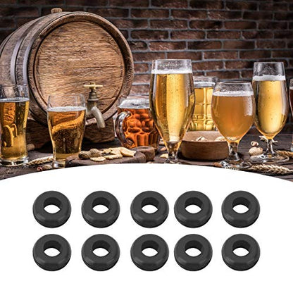 ABS Fermenter Lid Grommet,10Pcs Airlock Grommet Ring, Fermenter Lid Beer Brewing Tool Accessories, Airlock Ring for Airlock on Homebrew Beer Fermenter Beer Wine Lid, 10Pcs Airlock Grommet Ring,