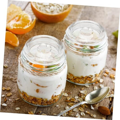 SOLUSTRE Glass Fermenting Weight for Wide Mouth Mason Jars with Easy Grip Handle Lightweight Pickle Jar Lid for Kimchi Sauerkraut Safe Household Fermentation Accessory