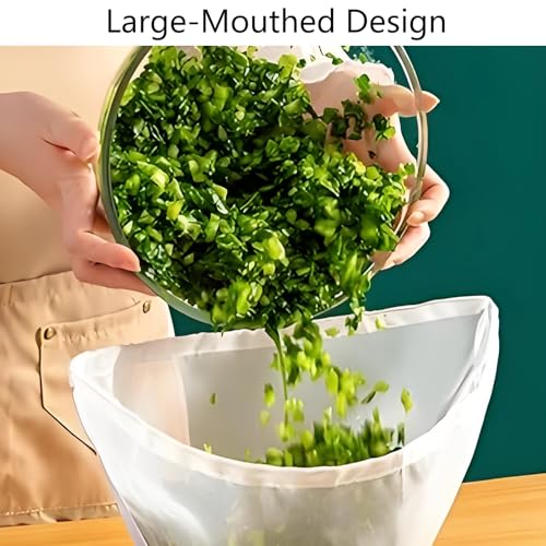 6Pcs Nut Milk Bag Bowl-Shaped Organic Cheesecloth Reusable Straining Fine Mesh Food Strainer Washable Cheesecloth for Tea Milk Juicing Almond Yogurt Coffee