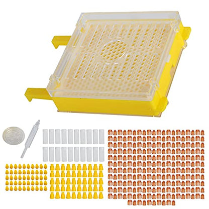 Queen Bee Rearing Kit, Durable Plastic Grafting Tool Set for Beekeeping, Complete System with Cell Cups and Marking Tools for Hive Management
